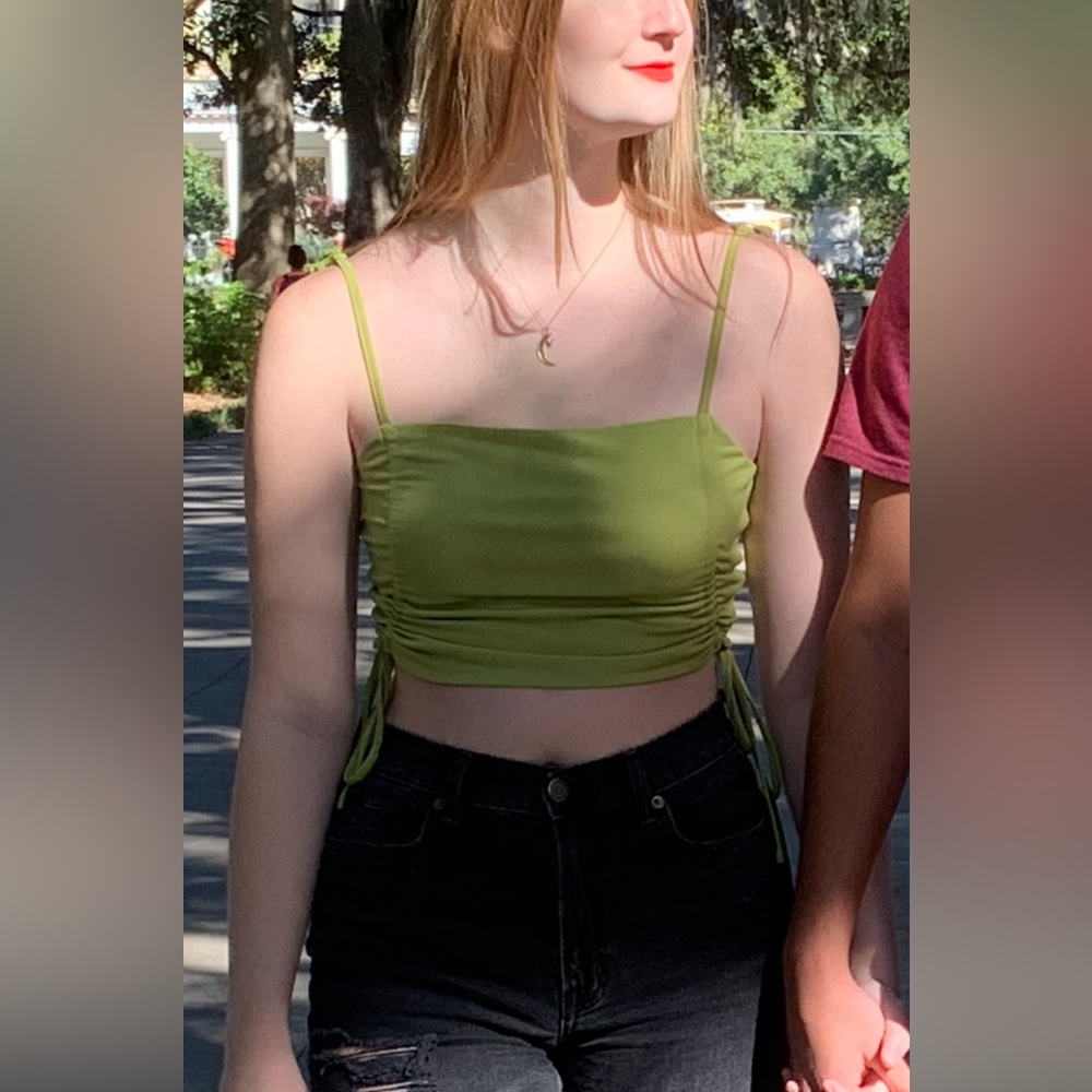 Green tank top